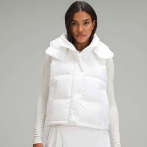 Lululemon Wunder Puff Cropped Vest size 4 NWOT White